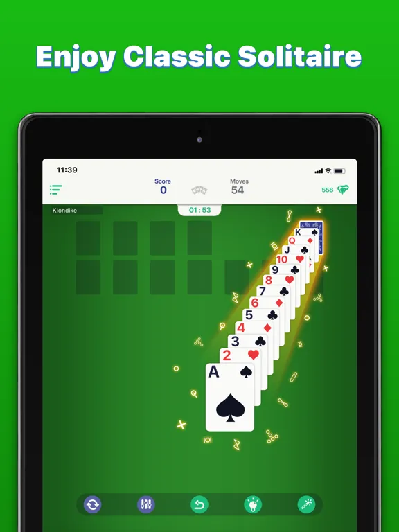 Classic Solitaire - Klondike iPad  スクリーンショット